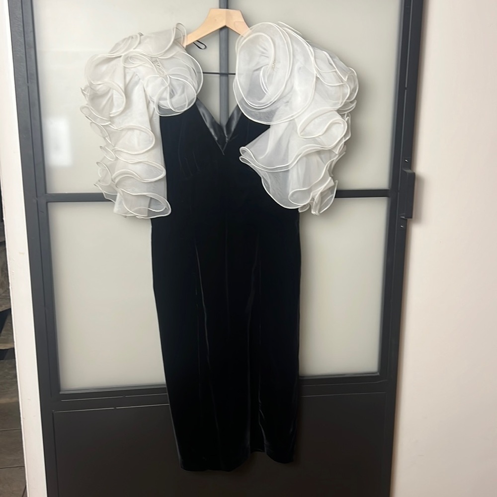 Vintage Karen Okada for David Howard Velvet Cocktail Dress Size 10